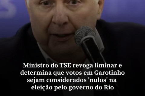 GAROTINHO FORA DAS ELEIÇÕES